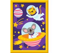 Ravensburger Kit Peinture par numéros CreArt 23991 – Animaux dans l'espace – Dès 7 ans avec cadre