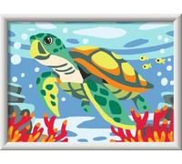 Ravensburger CreArt 23993 - Tortue de mer - Peinture par numéro pour Les Enfants de 7 Ans et Plus, Set de Peinture avec Cadre, Pinceau et peintures acryliques, Cadeau pour Filles et garçons