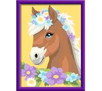 Ravensburger CreArt - 23999 - Cheval avec Fleurs - Peinture par numéros à partir de 9 Ans