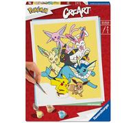 Ravensburger - CreArt 24x30 cm - Adulte - Peinture par numéros - Pikachu & Evoli - Loisir créatif - 25897