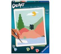 Ravensburger - CreArt 24x30 cm- at The Lake - Loisir créatif - Peinture par numéros - Adulte - Activité détente et créative - Dès 12 Ans - 23642 - Version française