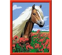 Ravensburger CreArt 28652 Haflinger Peinture par numéros Cheval pour Enfants à partir de 7 Ans Kit de Peinture avec Cadre, pinceaux et peintures acryliques Cadeau pour Filles et garçons avec