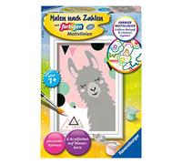 Ravensburger CreArt 28942 - Happy Lama - Peinture par numéro pour Enfants de 7 Ans et Plus, Set de Peinture avec Cadre, Pinceau et peintures acryliques, Cadeau pour Filles et garçons