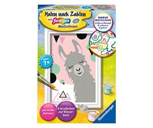 Ravensburger CreArt 28942 - Lama Heureux - Peinture par numéros pour Enfants à partir de 7 Ans - Cadeau de Pâques pour Enfants de 7 Ans - Petit Cadeau de Pâques