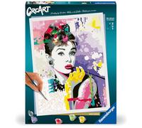 Ravensburger - CreArt 30x40 cm - Adulte - Peinture par numéros - Audrey Hepburn - Activité détente et créative - 25526