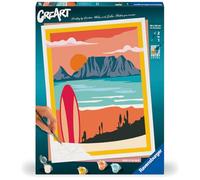 Ravensburger - Peinture par numéros CreArt Coucher de soleil à la plage - 30x40 cm - Adulte