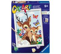Ravensburger CreArt : Adorable Fawn - Peinture avec Chiffres pour Enfants de 9 Ans et Plus, kit de Peinture avec Planches, Cadre, Pinceau et Couleurs Inclus, 25 x 18,30 cm, idées Cadeaux