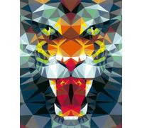 Ravensburger – Peinture par numéros CreArt Polygon Tiger – 24×30 cm – Dès 12 ans