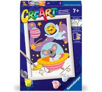 Ravensburger - Kit peinture avec chiffres CreArt Série E Animaux dans l'espace avec cadre 13 x 18 cm