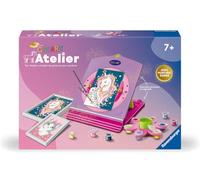 Ravensburger Peinture par numéros dès 7 ans CreArt Atelier, 2 tableaux licorne et chat, effet doré