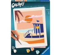 Ravensburger Peinture par numéros CreArt 24x30 cm Beach Cottage Adulte Activité détente 23896