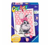 Ravensburger CreArt Cuddly Bunny Paint By Numbers for Children - Painting Arts and Crafts Kits for Ages 7 Years Up - Christmas Gifts