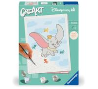 Ravensburger - CreArt édition Hello Baby - Dumbo - Adulte - Peinture par numéros - Loisir créatif - 25899