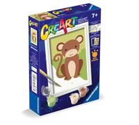 Ravensburger Creart F : Singe | Kit de travaux manuels pour enfants | Comprend un kit de peinture pour enfants | Cadeau fille 7 ans