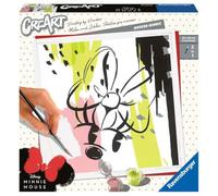 Ravensburger - CreArt Format 20x20 cm - Modern Minnie/Disney Minnie Mouse - Loisir créatif - Peinture par numéros - Adulte - Activité créative - Dès 12 Ans - 20128 - Version française