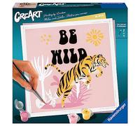 Ravensburger - CreArt Format carré 20x20 cm - Be Wild - Jolane Edition - Loisir créatif - Peinture par numéros - Adulte - Activité détente et créative - Dès 12 Ans - 23665 - Version française
