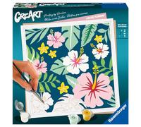 Ravensburger - CreArt Format carré 20x20 cm - Exotic - Loisir créatif - Peinture par numéros - Adulte - Activité détente et créative - Dès 12 Ans - 23729 - Version française