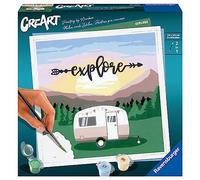 Ravensburger - CreArt Format carré 20x20 cm - Explore - Loisir créatif - Peinture par numéros - Adulte - Activité détente et créative - Dès 12 Ans - 20271 - Version française