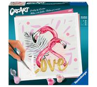 Ravensburger - CreArt format carré 20x20 cm - Love - Loisir créatif - Peinture par numéros - Adulte - Activité détente et créative - Peinture dorée - Dès 12 ans - 29029 - Version française
