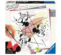 Ravensburger - CreArt Format carré 20x20 cm - Minnie Style/Disney Minnie Mouse - Loisir créatif - Peinture par numéros - Adulte - Activité créative - Dès 12 Ans - 20127 - Version française