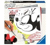 Ravensburger - CreArt Format carré 20x20 cm - Timeless Minnie/Disney Minnie Mouse - Loisir créatif - Peinture par numéros - Adulte - Activité créative - Dès 12 Ans - 20126 - Version française
