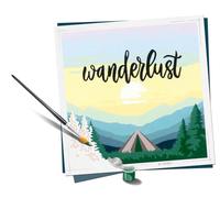 Ravensburger - CreArt Format carré 20x20 cm - Wanderlust - Loisir créatif - Peinture par numéros - Adulte - Activité détente et créative - Dès 12 Ans - 20269 - Version française