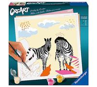 CreArt Zèbre 20x20 cm - format carré - Peinture par numéros - Dès 12 ans - Ravensburger - 23666