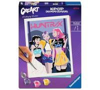 Ravensburger - CreArt Format Portrait 18x24 cm - Huntr/X - Kpop Demon Hunters - Loisir créatif - Peinture par numéros - Adulte - Activité détente et créative - Dès 12 Ans - 12002276