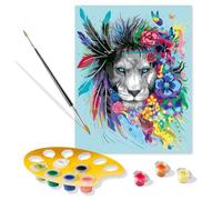 Ravensburger - CreArt Grand Format 24x30 cm - Boho Lion - Loisir créatif - Peinture par numéros - Adulte - Activité détente et créative - Dès 12 Ans - 20130 - Version française