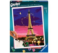 Ravensburger - CreArt Grand Format 30x40 cm - Paris City of Love - Loisir créatif - Peinture par numéros - Adulte - Activité détente et créative - Dès 12 Ans - 23624 - Version française