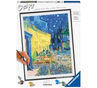 Ravensburger - CreArt Grand Format 30x40 cm - Van Gogh - La terrasse du café Le Soir - Art Collection - Loisir créatif - Peinture par numéros Adulte - Activité détente et créative dès 12 Ans - 23519