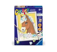 Ravensburger Kit peinture enfants Creart Série D Cheval entre les fleurs – peinture par numéros 9+