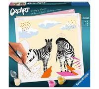 Ravensburger – Peinture par numéros CreArt 20x20 cm (Zèbre, Jolane Édition) – Dès 12 ans