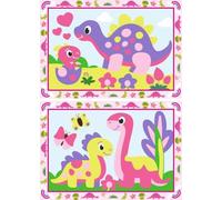 Ravensburger CreArt Junior 12023113 - Dinosaures colorés - Peinture par numéro pour Enfants de 5 Ans et Plus