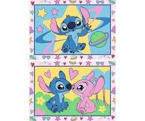 Ravensburger CreArt Junior 12023123 - Disney Stitch & Angel - Peinture par numéro pour Enfants de 5 Ans et Plus - Set de Peinture avec Cadre, Pinceau et peintures acryliques