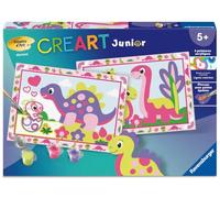 Ravensburger - CreArt Junior - Kit de Peinture par Numéros Dinosaures Colorés - Activité Créative et Artistique pour Enfants - Dès 5 Ans - 12023213