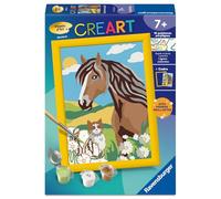 Ravensburger - CreArt Kids 13x18 cm - Numéro d'art - Cheval et Soleil - Kit de Peinture par numéros - Dès 7 Ans - 12023045