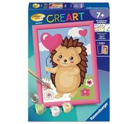 Ravensburger - CreArt Kids 13x18 cm - Numéro d'art - Hérisson - Kit de Peinture par numéros - Dès 7 Ans - 12023044