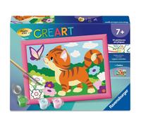 Ravensburger - CreArt Kids 13x18cm - Numéro d'Art - Chat avec papillons - Kit de peinture par numéros - Dès 7 ans - 12023219