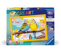 Ravensburger - CreArt Kids 18x24 cm - Numéro d'art - Perruches - Kit de Peinture par numéros - Dès 7 Ans - 25967