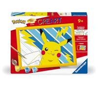 Ravensburger - CreArt Kids 18x24 cm - Pikachu Éclair | Numéro d'art - Kit de peinture par numéros - Dès 7 ans