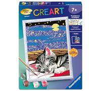 Ravensburger – Kit peinture par numéros CreArt Kids 18 x 24 cm – Chat rêve – Dès 7 ans