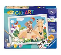 Ravensburger - CreArt Kids 18x24cm - Numéro d'Art - Cheval & Chien - Kit de peinture par numéros - Dès 7 ans - 12023228