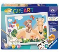 Ravensburger - CreArt Kids 18x24cm - Numéro d'art - Cheval & Chien - Kit de Peinture par numéros - Dès 7 Ans - 12023228