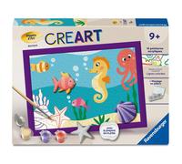 Ravensburger - Kit de peinture par numéros CreArt Kids 18x24 cm - Océan - Édition plâtre - Dès 9 ans
