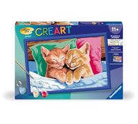 Ravensburger - CreArt Kids 31x21 cm - Chatons endormis | Numéro d'art - Kit de Peinture par numéros - Dès 11 Ans