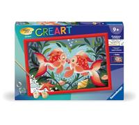 CreArt Kids 31x21cm Bisous de poissons, Kit de peinture par numéros Numéro d'Art, Dès 7 ans, 25853, Ravensburger