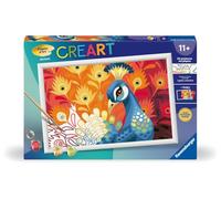 Ravensburger - CreArt Kids 31x21 cm - Numéro d'art - Paon - Kit de Peinture par numéros - Dès 9 Ans - 25907