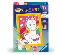 Ravensburger - CreArt Kids 8x12 cm - Adorable Licorne | Numéro d'art - Kit de peinture par numéros - Dès 7 ans