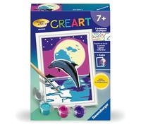 Ravensburger - CreArt Kids 8x12 cm - Clair de Lune | Numéro d'art - dès 7 ans - Kit de peinture par numéros - Avec peinture phosphorescente